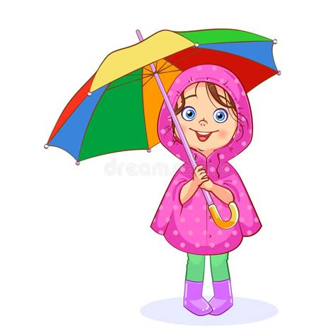 Child Raincoat Stock Illustrations 1220 Child Raincoat Stock