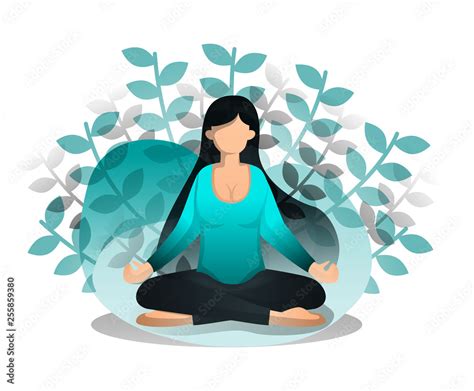 Girl Sits In Lotus Position Benefits Of Meditation And Yoga For Peace