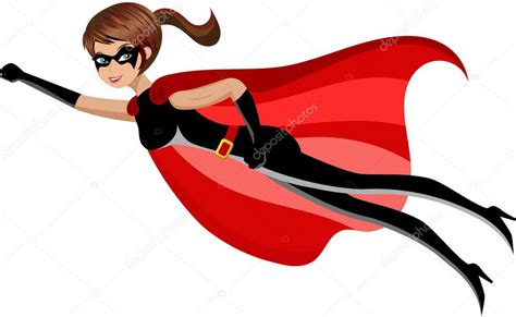 superhero woman flying isolated — stock vector © canbedone 82803006