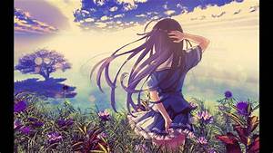 Earth, Anime, Beautiful, Anime, Girl, Flower, Long, Hair