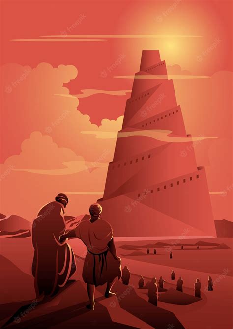 Premium Vector An Illustration Of A Tower Of Babel Vector