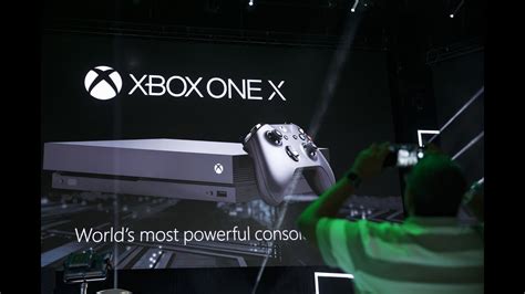 Microsoft Premieres Xbox One X The Worlds Most Powerful Console Youtube