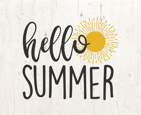 Hello Summer Svg Summer Svg Sunshine Svg Summer Vacation Etsy