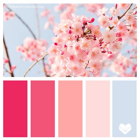 Color Palette Pretty In Pink Paper Heart Design