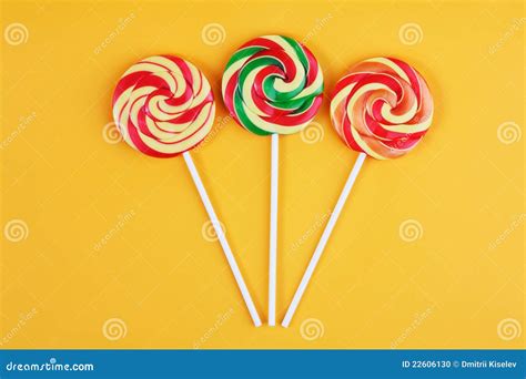 Three Striped Lollipop Stock Photo Image Of Eating Curl 22606130