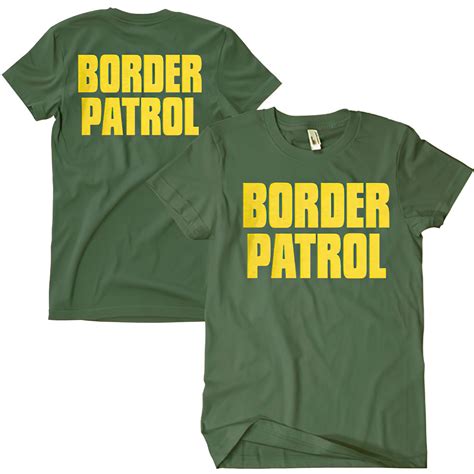 No bleach, dry with low setting or hang dry for best results. Two-Sided Olive Drab Border Patrol T-Shirt