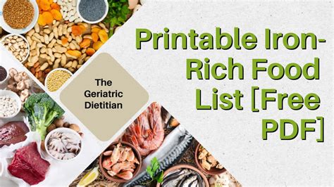 Printable Iron Rich Food List [free Pdf] The Geriatric Dietitian