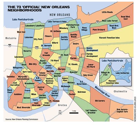 New Orleans Neighborhood Maps Draw A Topographic Map