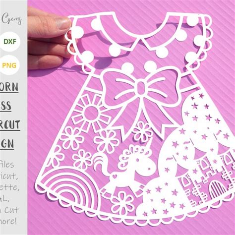 Baby Girl Dress Paper Cut Svg Dxf Eps Files And Pdf Etsy
