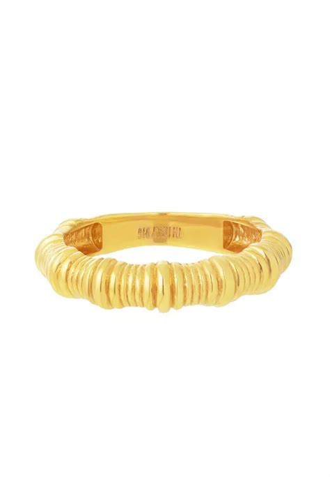 Buy Tomei Tomei Lusso Italia Twisted Ring Yellow Gold 916 Online