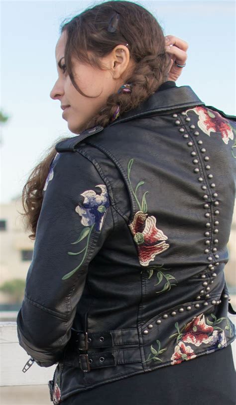 The Blanknyc Embroidered Moto Jacket In As You Wish Decadent Dissonance