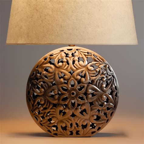 All lamp base specialty (lbs) bases come fully assembled and completely wired with solid brass hardware that has been the smaller bases are perfect for panel lamps and small tiffany styles. Zinc Medallion Table Lamp Base | Small lamp shades, Lamp ...