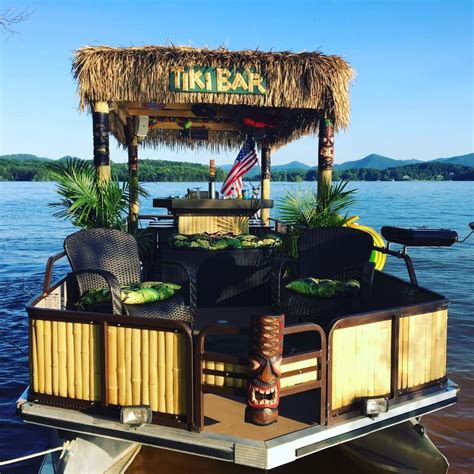 Aqua Tiki Party Boats With Island Vibes Pontoon Boat Party Boat