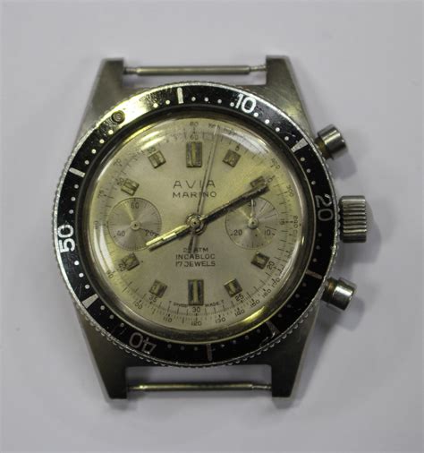 An Avia Marino Steel Cased Gentlemans Chronograph Wristwatch The
