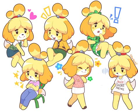 The Different Outfits Isabelle Has Isabelle Animal Crossing Fan Art