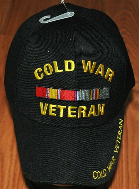 New Black Us Military Cold War Veteran Hat Baseball Ball Cap Army Navy