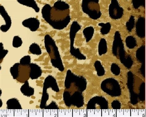 Leopard Fabric By The Yard Cheetah Print Fabric Jaguar Etsy