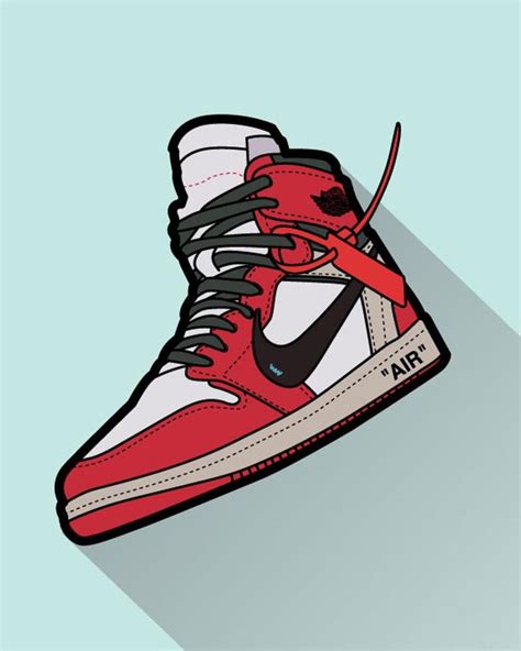 Air Jordan Off White Sneaker Art Digital Print Poster Etsy In