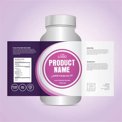 Packaging And Label Design Template Premium Vector