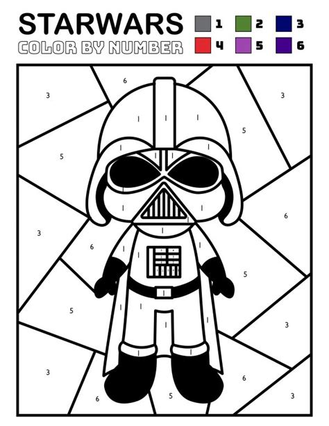 Star Wars Color By Numbers Pages Free Printable