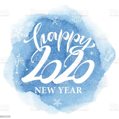 Happy 2020 New Year Illustration Stock Illustration Download Image
