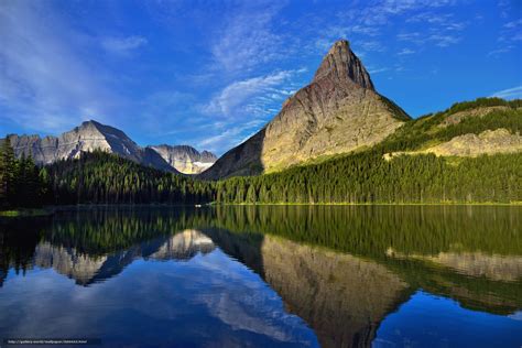 Download Wallpaper Glacier National Park Mountains Lake