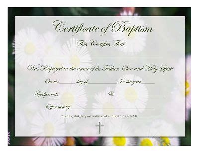 Baptism certificate free printable allfreeprintable com. Pin on Ideas for the House