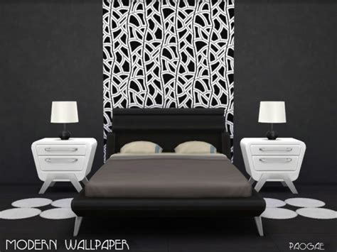 The Sims Resource Modern Wallpaper By Paogae Sims 4