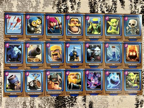 Clash Royale Trading Cards Brown Common Complete Set Ebay