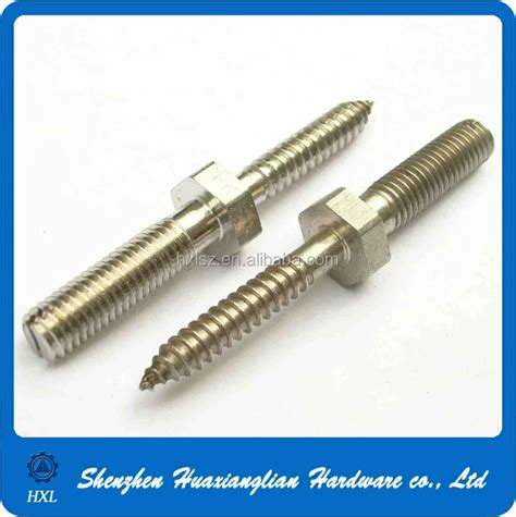 Precision Zinc Plated Harden Steel Double Ended Headed Sided Screw Bolt