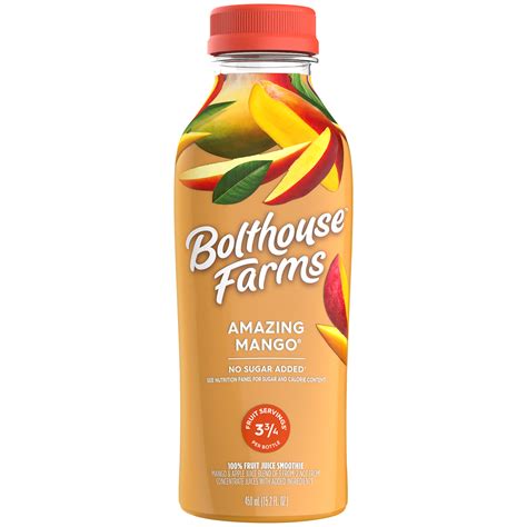 Bolthouse Farms Fruit Juice Smoothie Amazing Mango 152 Fl Oz