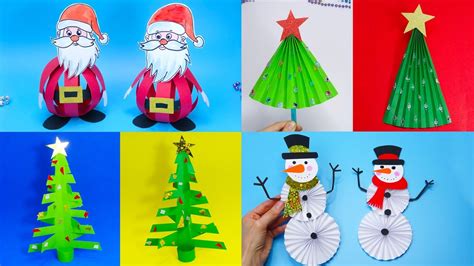 14 Diy Christmas Easy Paper Crafts 5 Minute Crafts Christmas Youtube