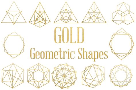 Gold Geometric Shapes Geometric Shapes Gold Geometric Geometric