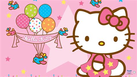 More like hello kitty pink cloud background/wallpaper by alishajenkinsx. Hello Kitty Wallpapers Pink Backgrounds And Balloons For ...