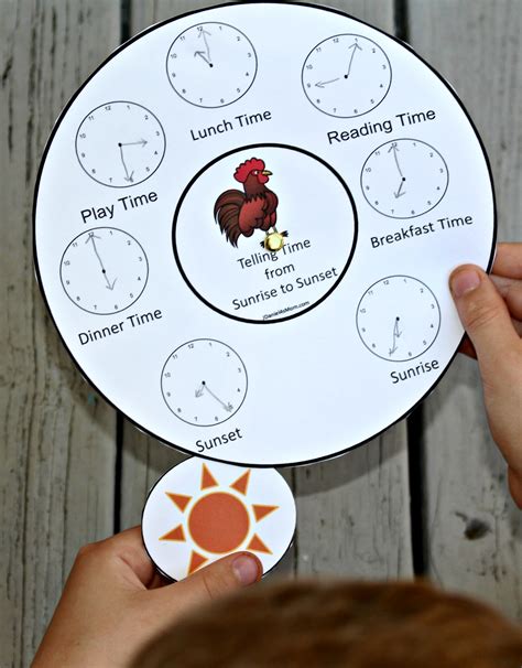 Telling Time From Sunrise To Sunset STEM Worksheets