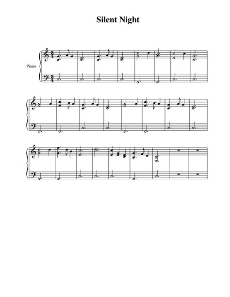 Silent night sheet music in several levels and arrangements to help you get your music students silent night is a difficult melody with a range greater than the ten fingers, and piano books tend to have this free piano sheet music pdf for beginners has a popular history as a fiddle & guitar tune. Easy. Silent Night piano arrangement with basic chords | Piano songs, Piano songs for beginners ...