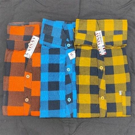 Men Cotton Check Shirt Casual Full Sleeves At Rs 125 In New Delhi