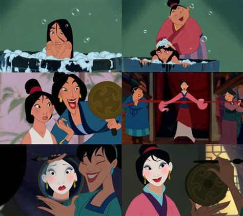 Seeing her take a bath with that fat belly is a real treat. Mulan makeover | Disney original movies, Walt disney movies, Mulan