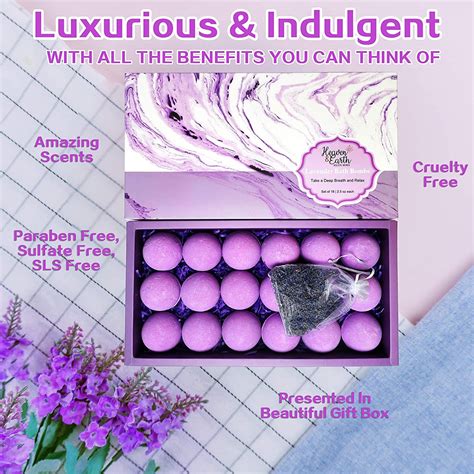 18 Lavender Bath Bombs Bulk With Essential Oils Relaxing Bath Etsy