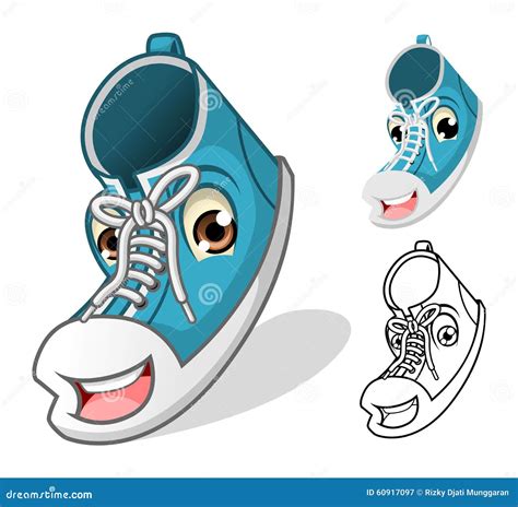 Shoes Mascot Cartoon Character Stock Vector Image 60917097