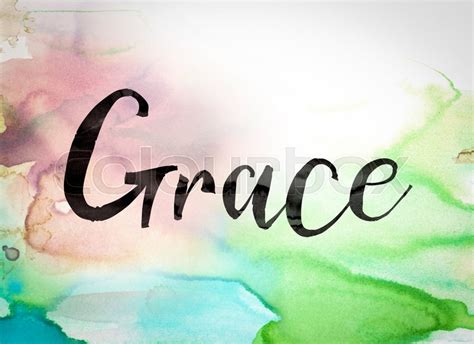 The Word Grace Written In Black Paint Stock Image Colourbox