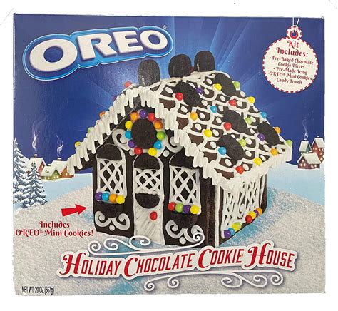 Holiday Chocolate Cookie House Kit Oreo 20oz Gingerbread