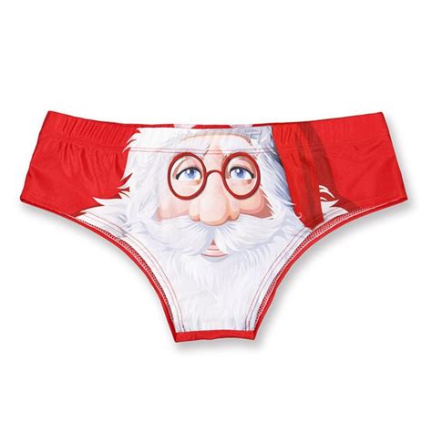 Christmas T Cartoon Printed Underwear Women Underwear Christmas Santa Claus Underpants Youth