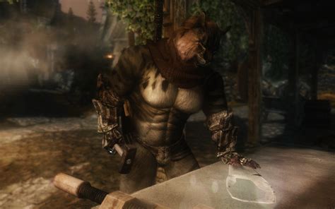 Muscular Khajiit Textures And Skeleton At Skyrim Nexus Mods And Community