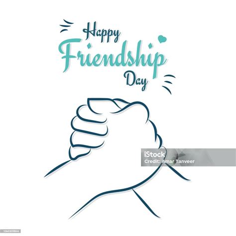Selamat Hari Persahabatan Teman Berpegangan Tangan Poster Ilustrasi