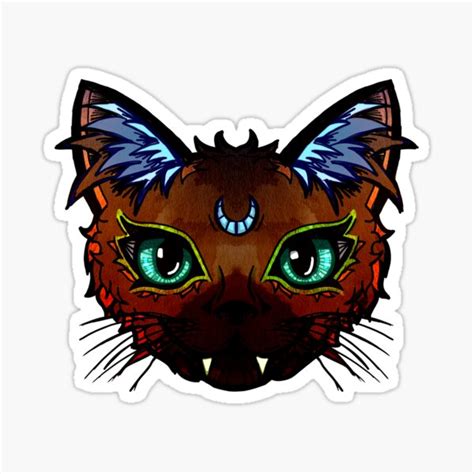 Mystic Cat Orange Sticker By Lilslip Redbubble