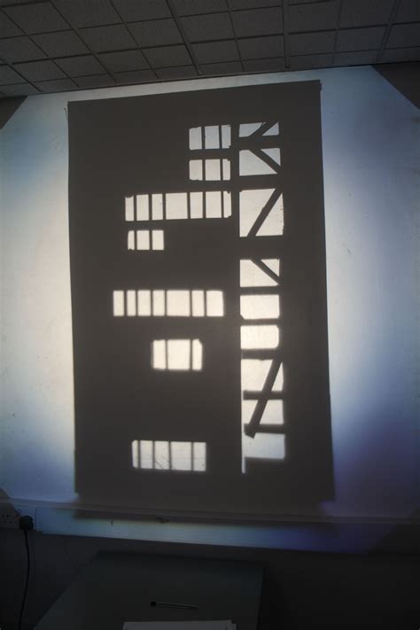 Light Model Stencil Projected Through Over Head Projector