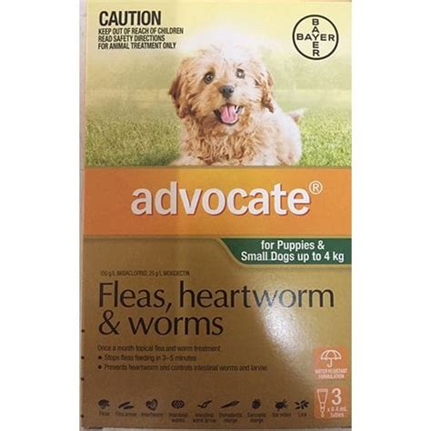 Bayer Advocate Flea And Worm Treatment Small And Pups 0 4kg Animal