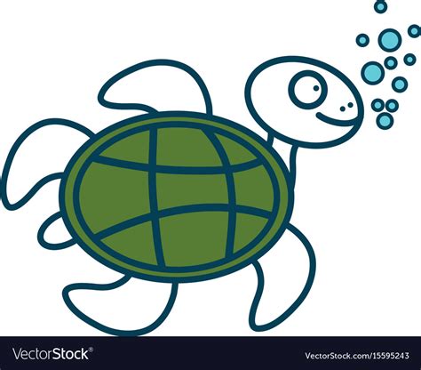 Cute Turtle Character Icon Royalty Free Vector Image