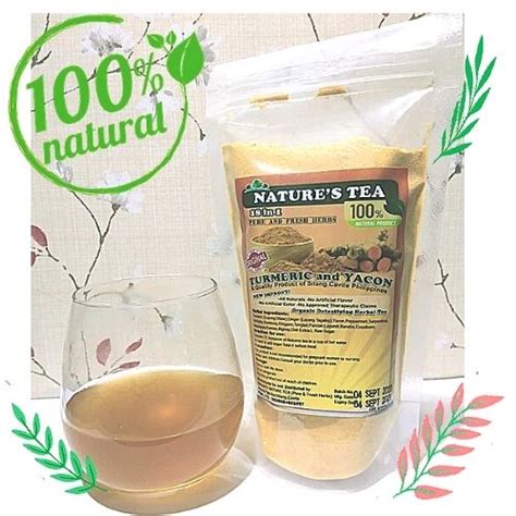 Turmeric And Yacon In Herbal Powder Tea Nature S Tea Grams
